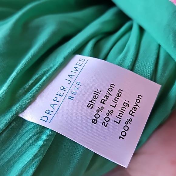 Draper James RSVP Green with Pink Flowers Linen Blend Maxi Dress S - Picture 8 of 8